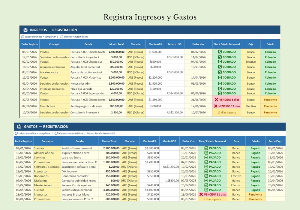 Plantilla Bimonetaria - Imagen 3