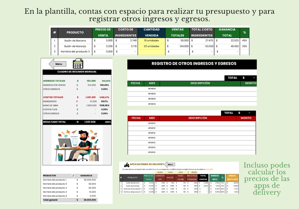 Calculadora de Costos de Recetas - Imagen 5