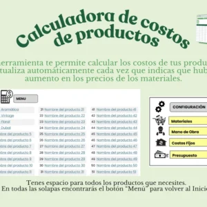 Calculadora de Costos de Productos
