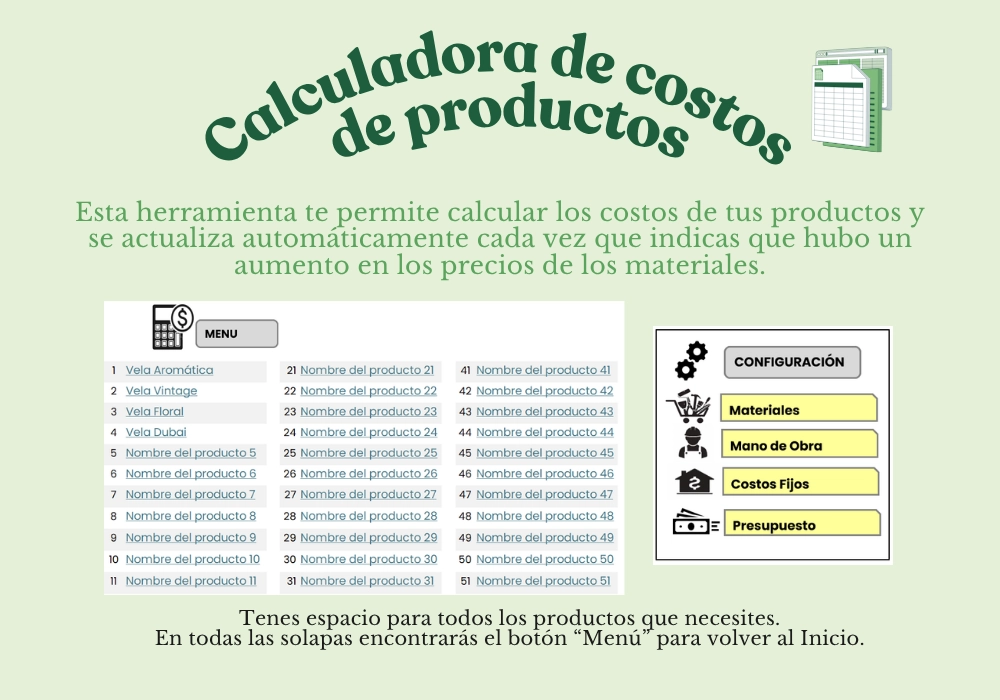 Calculadora de Costos de Productos