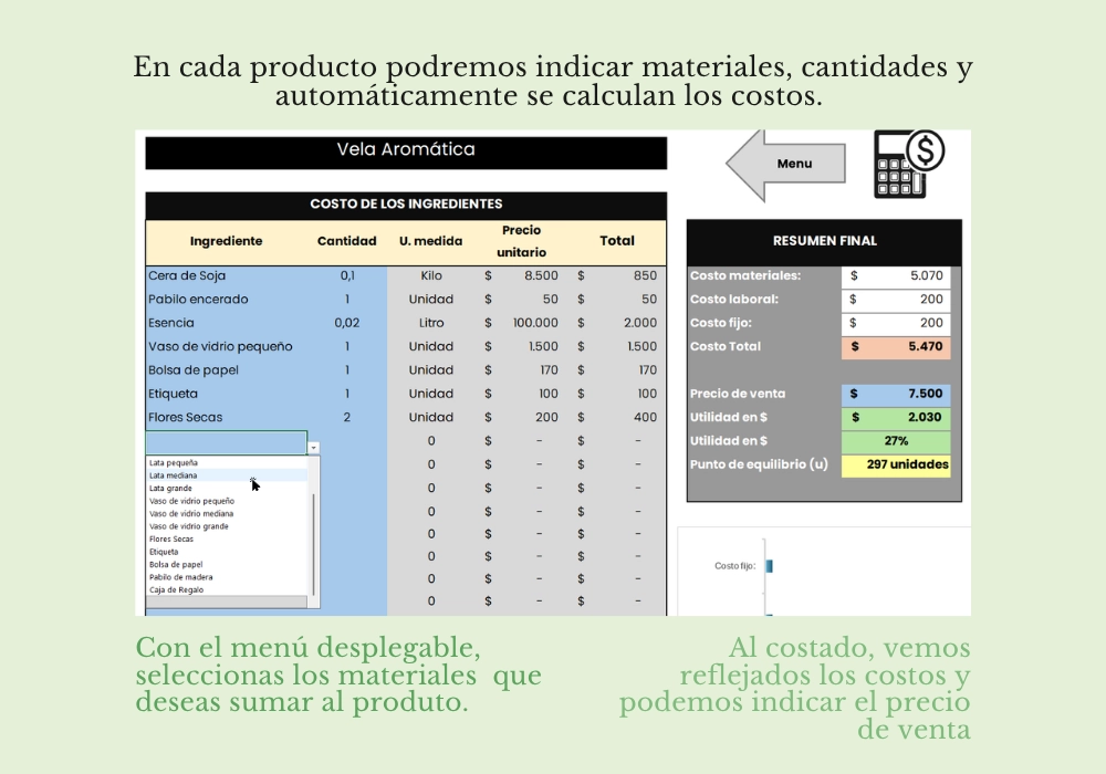 Calculadora de Costos de Productos - Imagen 3
