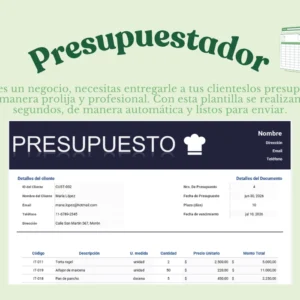 Presupuestador Gastronómico